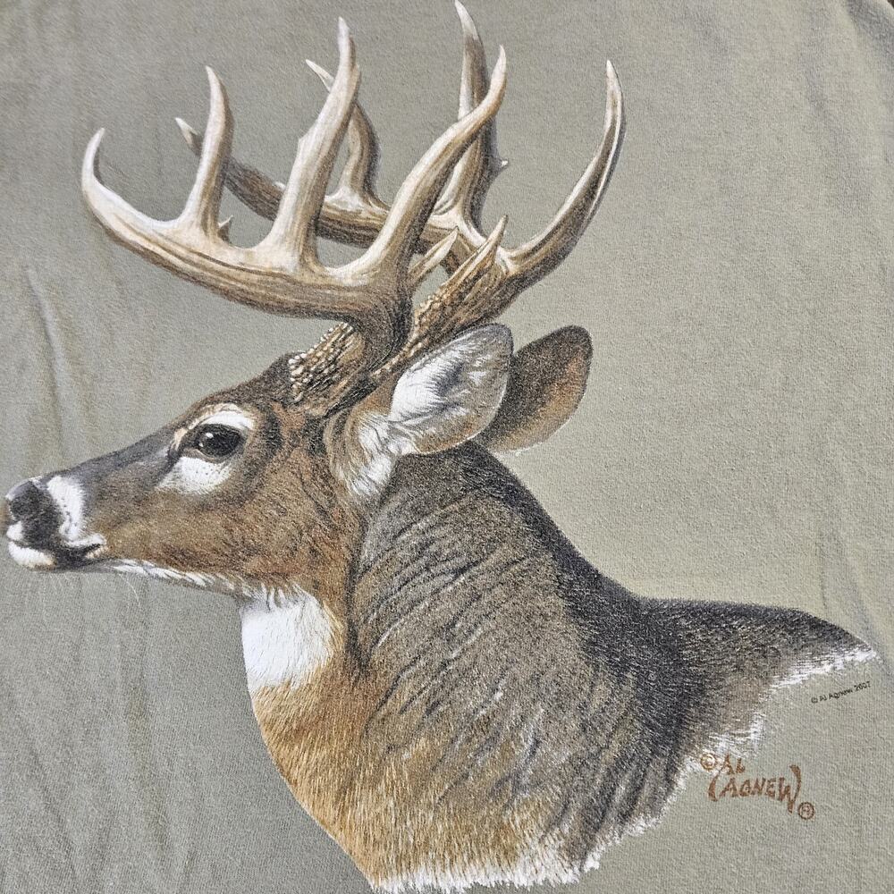 Al Agnew T-shirt 34 - 35 Inch Chest XS to S Women's or Juniors 2007 Buck Deer
